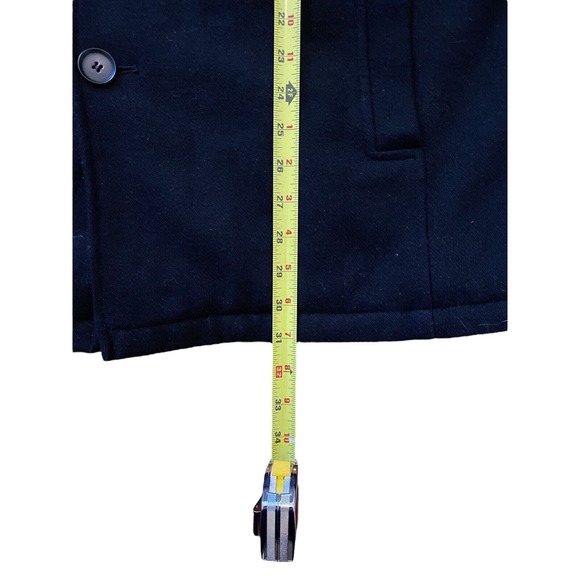 Steve & Barrys Woolly Mammoth Coat Mens XL Black Wool Blend Button Front Heavy - Picture 4 of 13